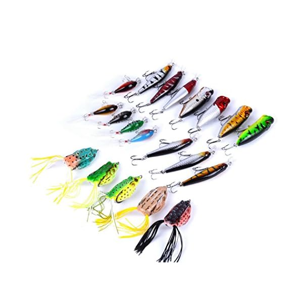 Aorace-20pcs-Fishing-Lures-Kit-Mixed-including-Minnow-Popper-Crank-and-Plastic-Soft-Lures-Frog-Lures-For-Saltwater-Freshwater-Trout-Bass-Salmon-Fishing