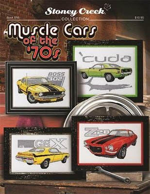 Muscle Cars of The 70s (Book 516) Cross Stitch Chart