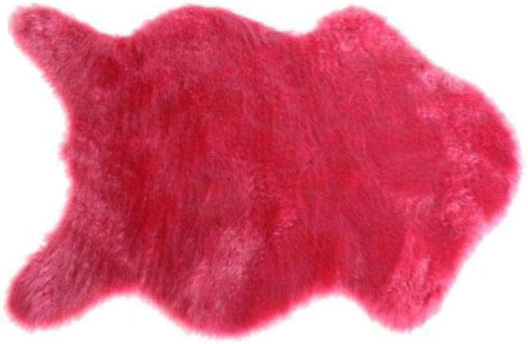 Kloius 15.7 x 23.6inch Bending Shape Rug Solid Fluffy Carpet Bedroom Living Room Dรฉcor