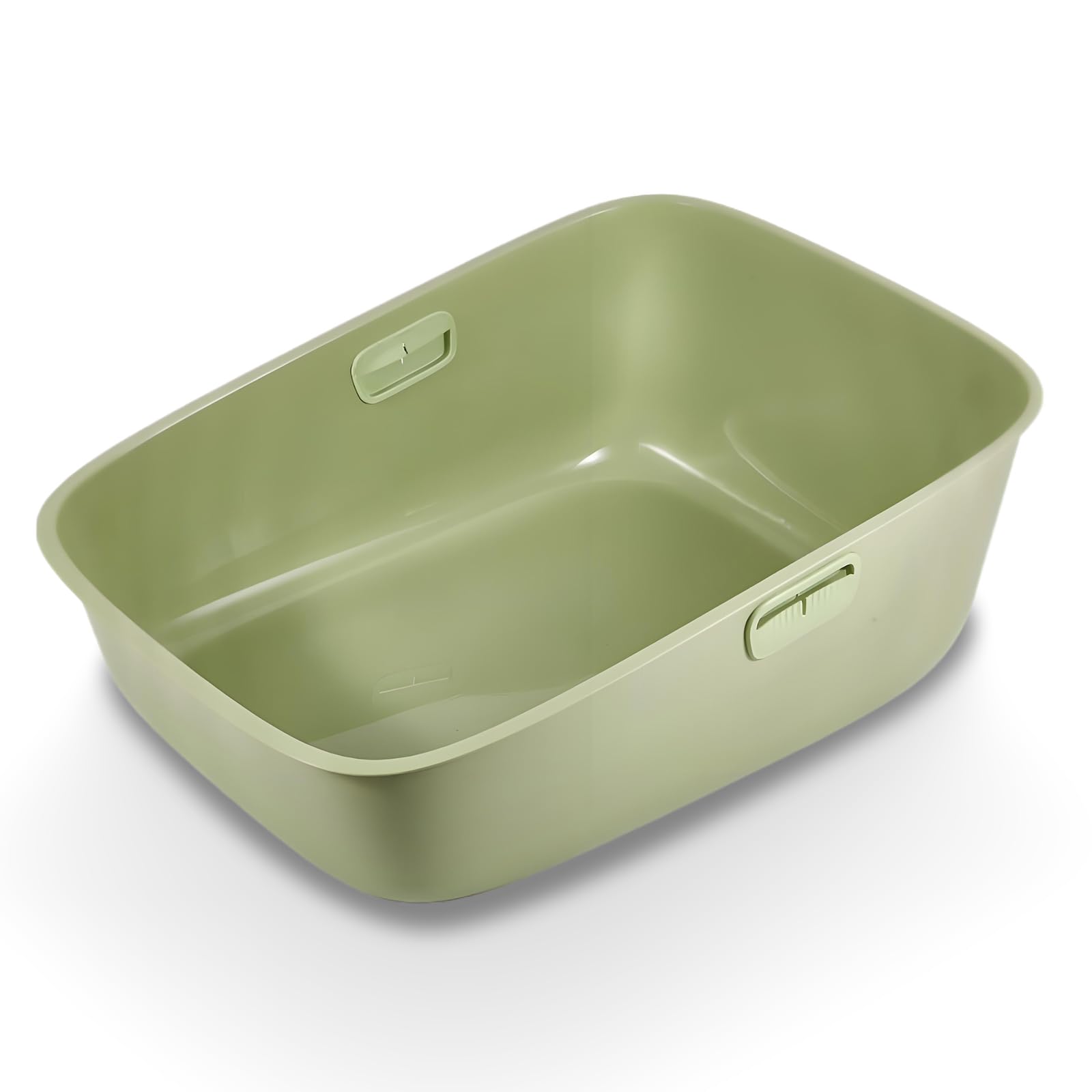 Photo 1 of LoopTime Extra Large Cat Litter Box with High Sides,Jumbo Cat Litter Pan for Indoor Big Cat,Open Top XL Kitty Litter Boxes with Low Entry for Kittens & Senior Cats,Anti-Splashing,Easy to Clean (Green)