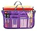 Superbpag Women Travel Insert Handbag Organizer Purse Organizer Tidy Bag Purple