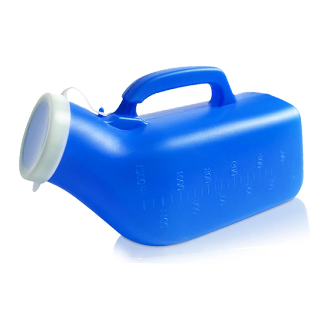 Meleg Otthon Urine Bottles,Portable urinals for Men,Spill Proof 1200ml for Hospital, Incontinence, Outdoor, car, Travel(Blue-1-men)