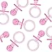 Super Z Outlet Acrylic Glass Plastic Cute Small Baby Pacifiers for Baby Shower Decorations, Table Scatter, Party Favors, Games & Activities (36 Pieces)(Pink)