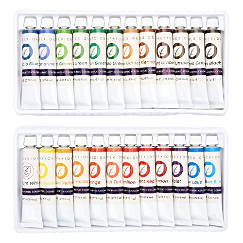 Inprexion Artist Paint Brush Starter Set 15 Piece Professional Artist Paint Brushes and 24