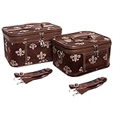 World Traveler Fleur De Lis Collection Cosmetic Train Case (2 piece set)