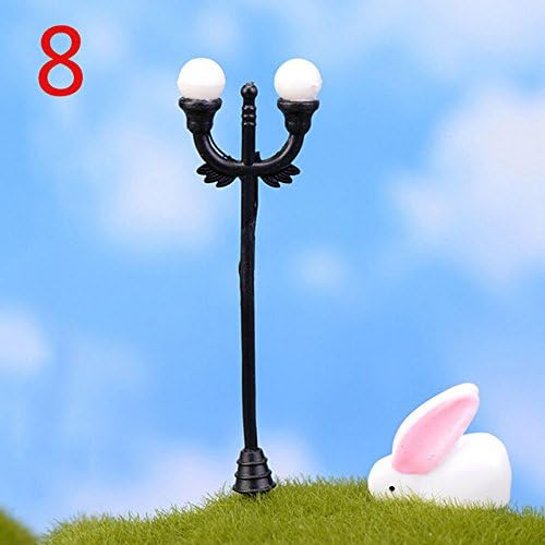 Solar Spot Lights Outdoor Solar Lights Outdoor Spotlight - Retail mini street lamp fairy garden miniatures moss terrariums desktop bottle garden resin crafts decoration - Led Solar Spotlight (8)