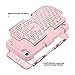 ULAK iPod Touch Case 5 6th Generation, iPod Touch 7 Case, Bling Glitter Hybrid Heavy Duty Protection Shockproof High Impact Resistant Hard PC Soft Silicone Protective Case, Rose Gold