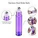 Roller Balls For Essential Oils 10ml (Clear Glass Bottles with Gold Key Chain Lids, 8 Pack, 24 Labels, Opener, 2 Funnels by PrettyCare) Essential Oil Roller Bottles, Roll on Bottles