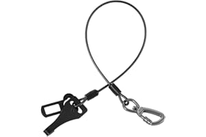 MI METTY Dog Car Seat Belt - 3-in-1 Heavy Duty Safety Harness with Locking Carabiner, Universal Buckle Adapter, Chew-Proof Steel Rope (Black, 16in/40cm)