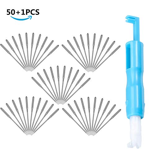 Sewing Machine Needles 50 Count with Needle Threader for Thin and Thick