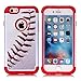 Sunshine-Tech for iPhone 6S, iPhone 6 Case - Baseball Sports Pattern Shock-Absorption Hard PC and Inner Silicone Hybrid Dual Layer Armor Defender Protective Case Cover for Apple iPhone 6S