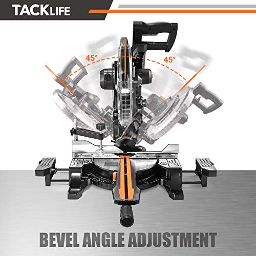 Compound Miter Saw, TACKLIFE 12Inch Double Sliding Miter Saw With 15