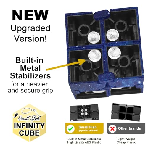 Infinity Cube Toy Fidget Galaxy, Fidget Sensory Cube Toys for Kids and Adults for Stress Relief and Anti-Anxiety, Mini Gadget for Boys and Girls with Autism, ADD, and ADHD, Cool Handheld Desk Toy