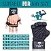 Fitness Gloves for Weightlifting, CrossFit – Black Workout Gloves with Wrist Support & Full Palm Protection for Men &Women – Hand Protection for Lifting, Workouts, & Cross Training (Black, Medium)