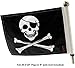 Pro Pad FLG-JR Jolly Roger Sleeved 6 by 9-inch Motorcycle Flag with 1/2