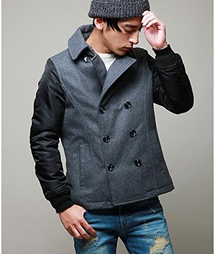 Amazon ヴァンキッシュ ザ コーナー Vanquish 袖ma 1ショート丈pコート Vjj2190 950グレー S コート ジャケット 通販