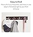 BIRDROCK HOME Dual Hook Coat Rack | 4 Dual Hooks | Wall Mounted Hat Key Rack Rail | Oil Rubbed Bronze Hooks | Dark Brown Pine Bathroom Rail
