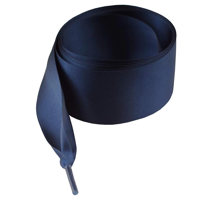 Flyingfish Breite Ribbon Schuhbänder aus Satin 4cm Flache Schnürsenkel