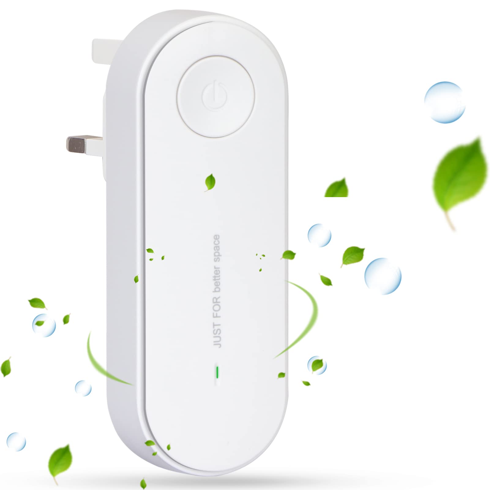 FYY Upgraded Air Purifier for Bedroom - Mini Plug In Negative Ion Air Purifier, Portable Quiet Ioniser for Smokers, Suitable for Bedrooms, Toilets, Living Room,Athrooms,Pet Room White