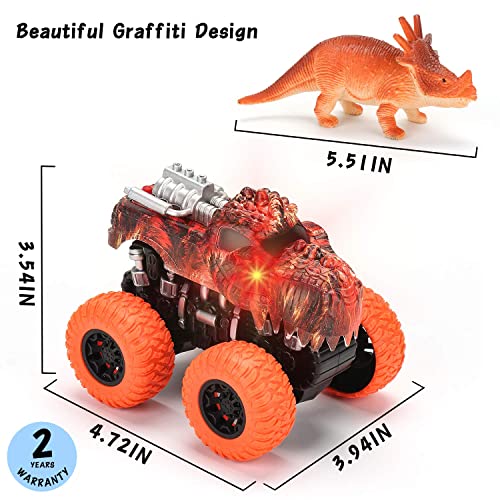 MOBIUS Garbage Truck Toy With Lights & Sounds - 3 Cans & 48 Cards, Push & Go, Moving Parts For Kids 3-8