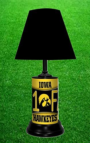 TAGZ SPORTS UNLIMITED Iowa Hawkeyes NCAA Desk/Table Lamp with Black Shade