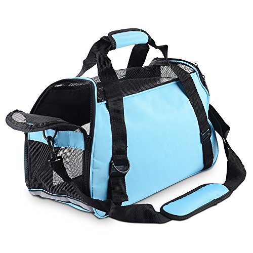 ECBUY Portable Pet Carrier Dog Cat Pet Carrier Airline Approved Under Seat Travel Pet Carrier