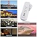 Travel Power Strip with USB - NTONPOWER 2 Outlets 3 USB Portable Desktop Charging Station, 15 inches Wrapped Short Extension Cord for Hotels, Cruise, Nightstand, Airports, Conference Room - White