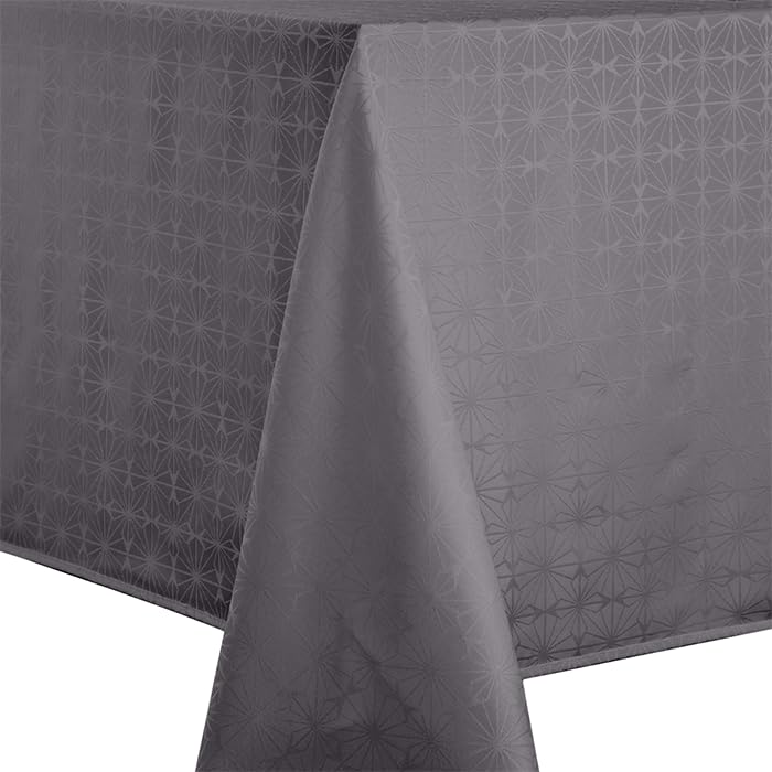 Nydel Venezia Damask Tablecloth (Granite, Square 160 x 160 cm) — image 1
