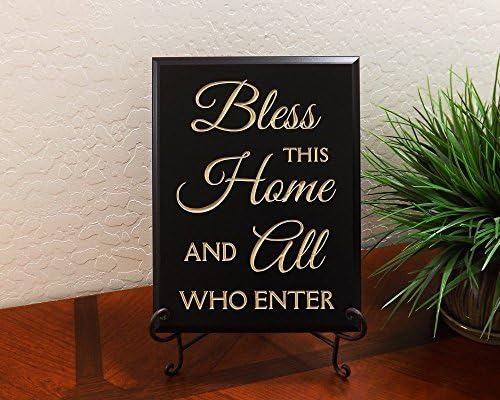 Bless this Home and All who enter Sign by Timber Creek Design, Black by TimberCreekDesign