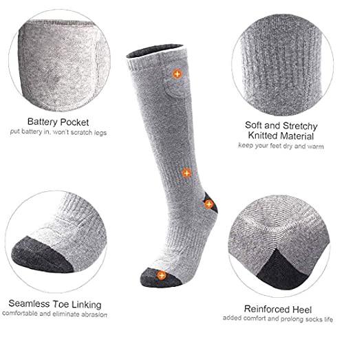 2200mah Elektrische Sokken Oplaadbare Verwarmde Batterij Aangedreven Thermische Sokken voor Wintersport Skiën Wandelen… - Image 4
