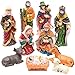 Bright Creations Mini Nativity Scene Figurine Set, Religious Christmas Decorations (10 Pieces)