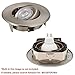 4-inch Remodel Recessed Can + Gimbal Trim Kit, UL-listed Air Tight & IC Housing Can, GU10 Socket Included, Satin Nickel Metal Trim, Decorative Recessed Retrofit Kit, 120V Line Voltage, Max 35W