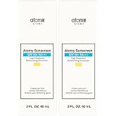A.t.o.m.y Sunscreen SPF 50+ PA+++, High Protection Moisturizing, 2 FL OZ, UVA/UVB Protection Beige 2ea
