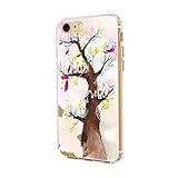 iPhone 7 Case Clear with Design, Swees Designer Pattern Case Cover, Colorful Cute Girly Case for Girls Women for Apple iPhone 7 4.7 inches Rose Gold, Love Tree