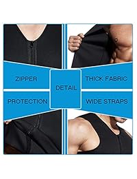 Oneyaya - Chaleco deportivo de neopreno para hombre, con cremallera para adelgazar el tanque de sauna