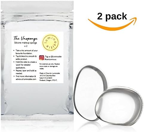 ORIGINAL Unsponge Silicone MakeUp Sponge (2 pack) - Medical Grade silicone – Make up Blender - Compare Silisponge - Contour & blend foundation