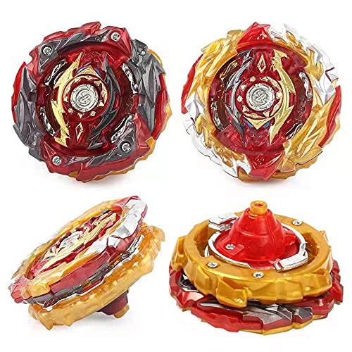 Bey Battle Burst Gyro Blade Toy Set Great Birthday Gift for Kids Children Boys 6 8 + Metal Fusion Attack Top Battling Game with 4 Spinning Tops 2 Two-Way Launcher