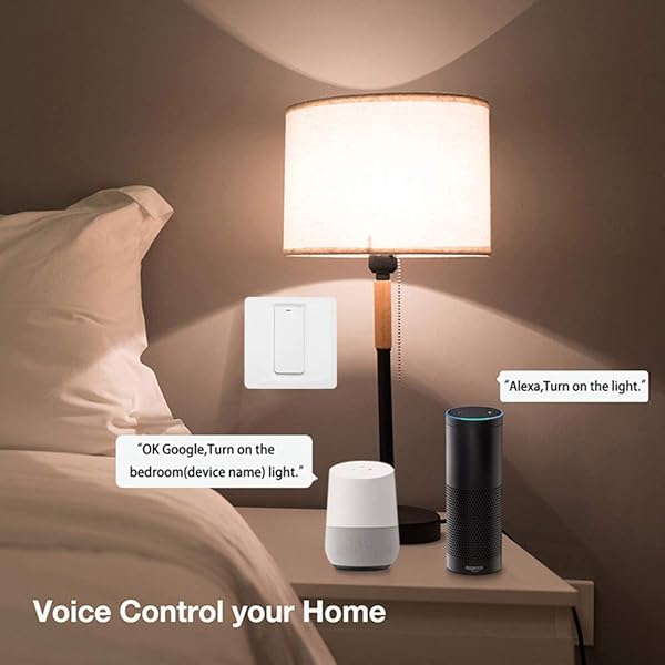 aixi SHS Wi Fi Interruptor de luz inteligente compatible con Amazon AlexaGoogle Home Smart Lifetuya Smart APP control 1 Gang