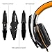 DLAND Gaming Headset, 3.5mm Wired Bass Stereo Noise Isolation Gaming Headphones with Mic for Laptop Computer, Cellphone, PS4 and so on- Volume Control (Black and Orange)thumb 3
