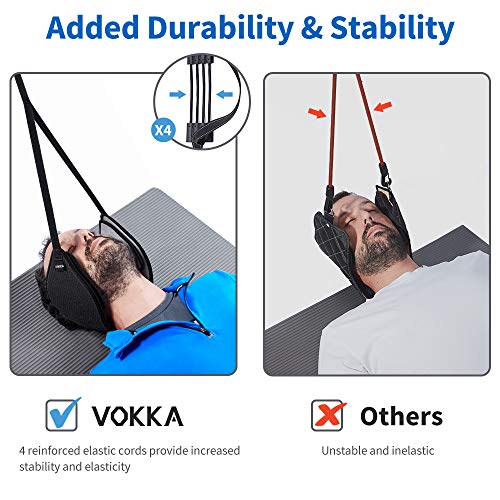 VOKKA Neck Traction Hammock for Neck Pain Relief, Head Hammock with