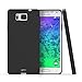 Galaxy Alpha Case, REDShield [Midnight Black] -Matte Finish/Glossy Side AccentNEW [Extra Slim] Crystal Silicone TPU Skin Cover withBONUS HD Screen Protector for Samsung Galaxy Alpha (2014)