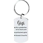 Gigi Keychain, Stainless Steel Blessed Gigi Key chain, Gigi Gift, Grandma Jewelry Makes Great Grandma Gifts