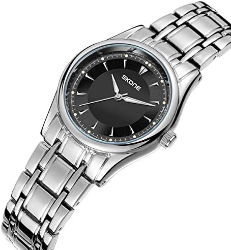 Minimalist Watches with Business-Style Couple Watch Quartz Watch with Simple Stainless Steel Strap Women Men