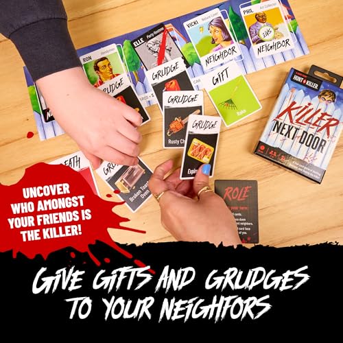 Hunt A Killer: Killer Next Door, Fun Family and Adult Games for Game Night, Great Small Gift for Friends or Stocking Stuffers Includes Fast-Paced Social Deduction Gameplay, for Ages 10+