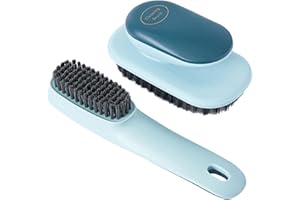HINTRMENT 2pcs Multipurpose Scrub Brush Set with Soft Bristles and Comfortable to Hold Handle for Clothing