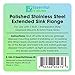 Essential Values Kitchen Extended Sink Flange, Deep Polished Stainless Steel Flange for Insinkerator Garbage Disposals and Other Disposers That Use A 3 Bolt Mount and A Thicker Sink