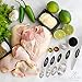 Premium Stainless Steel Magnetic Measuring Spoons, 8 Piece Set with Leveler, Easy to Attach and Detach, Double-Sided Design fits Spice Jars, Perfect for Measuring Liquid & Dry Ingredients - by Zulay