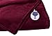 Perfect Fit Ultra Soft Plush Electric Heated Warming Blanket with Safe & Warm Low-Voltage Technology, Twin, Garnet Red (783725)