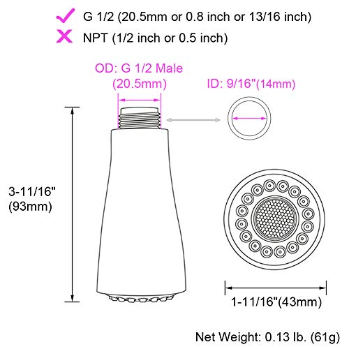 Kitchen Faucet Head, Angle Simple Sink Faucet Replacement Parts, Pull