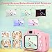 JERICETOY Kids Camera 1080P HD Digital Video Camera Best for Kids, Mini Children Camera Toys Funny Photo Frames Classic Puzzle Gamesï¼ŒSafety Material Cartoon Camera Include 16G Memory Card(Pink)